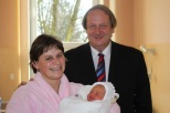 s mamičkou a prvým bábätkom narodeným v tomto roku v ružomberskej nemocnici